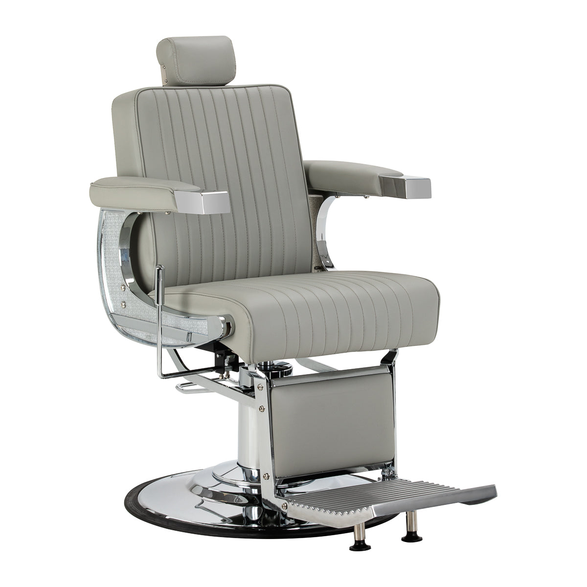 Gabbiano Visionerio barber chair grey chrome frame