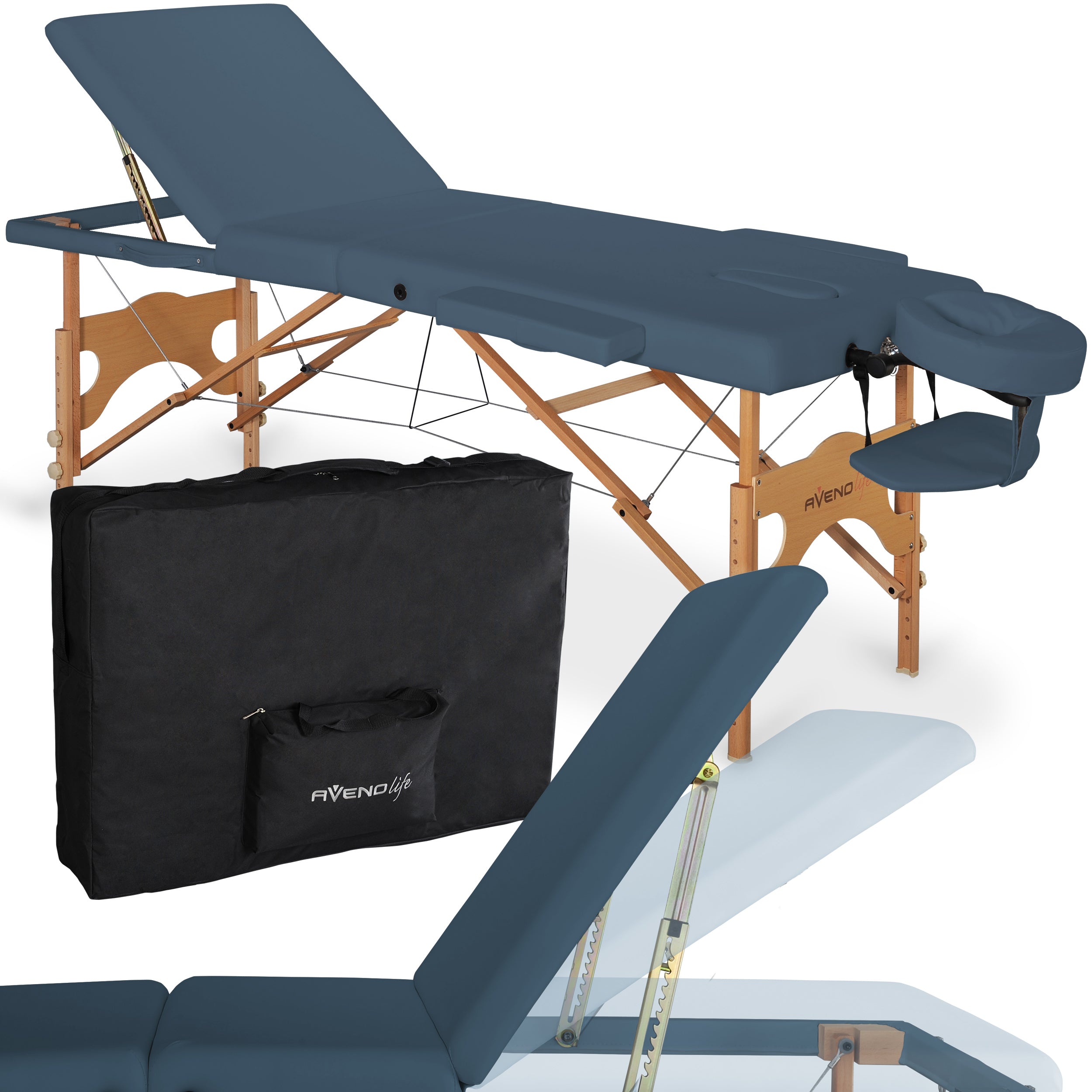 Eden Matt Touch K102 achátkék masszázsasztal