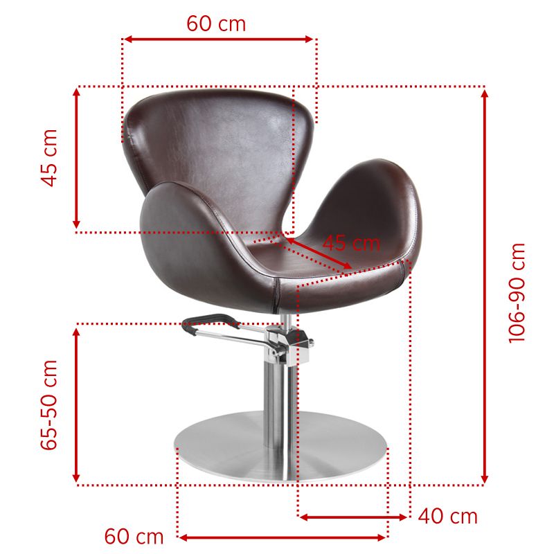 Gabbiano hairdressing chair Amsterdam brown