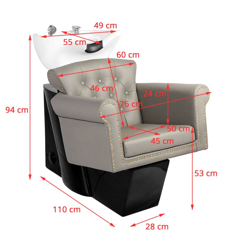 Gabbiano Berlin szürke fodrász mosóegység