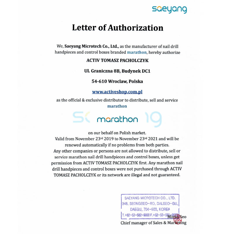 Saeyang K35 Crafen fehér Marathon körömfúrógép + SH30N