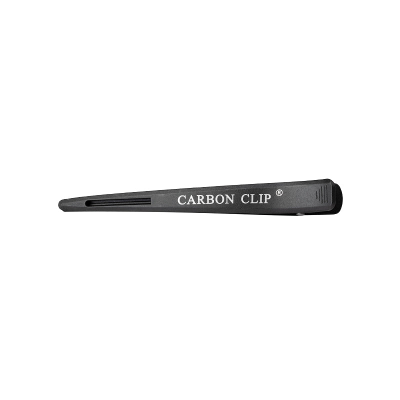 Hairdressing clamps carbon e-15 6 pcs 11.5 cm black
