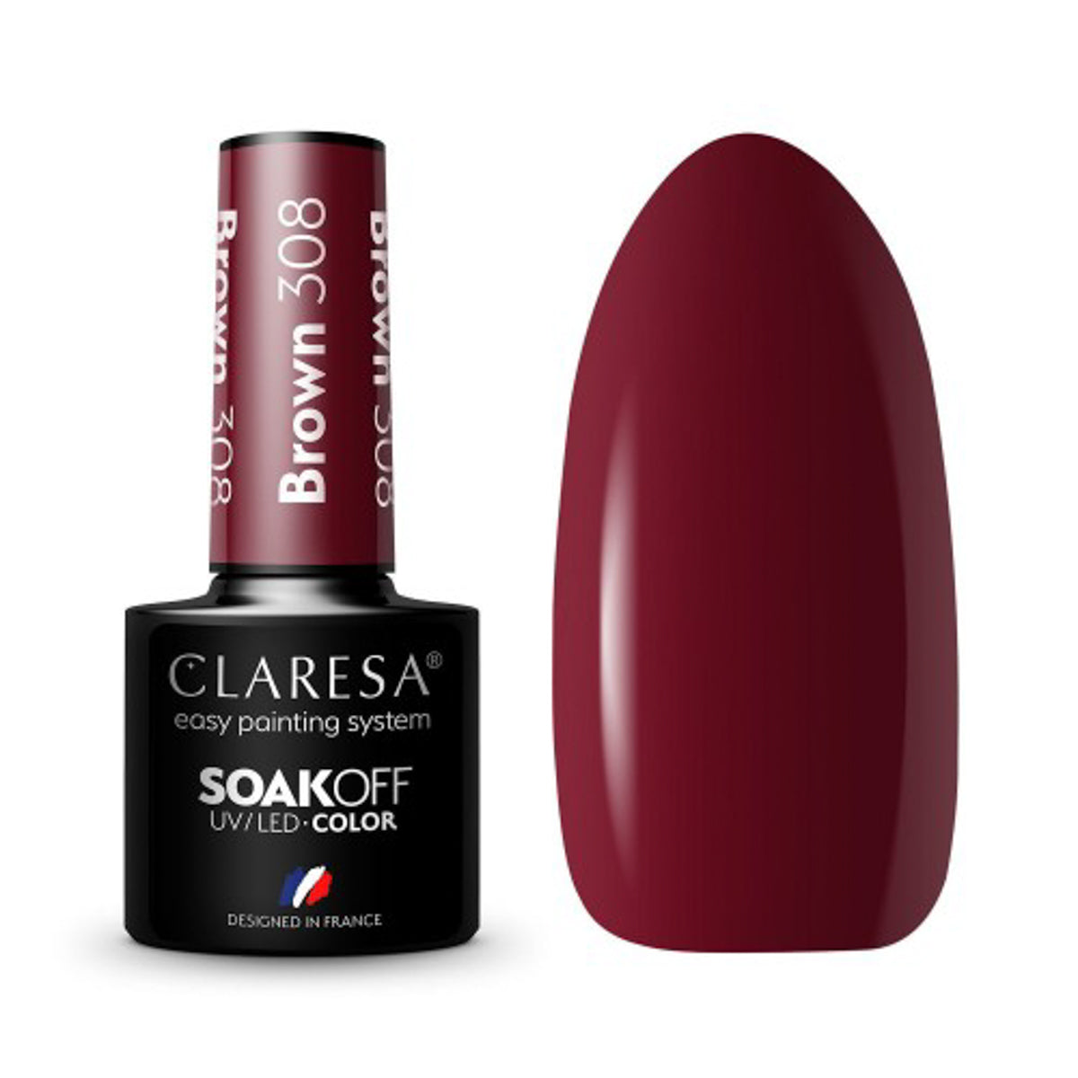 CLARESA Hybrid nail polish BROWN 308 -5g