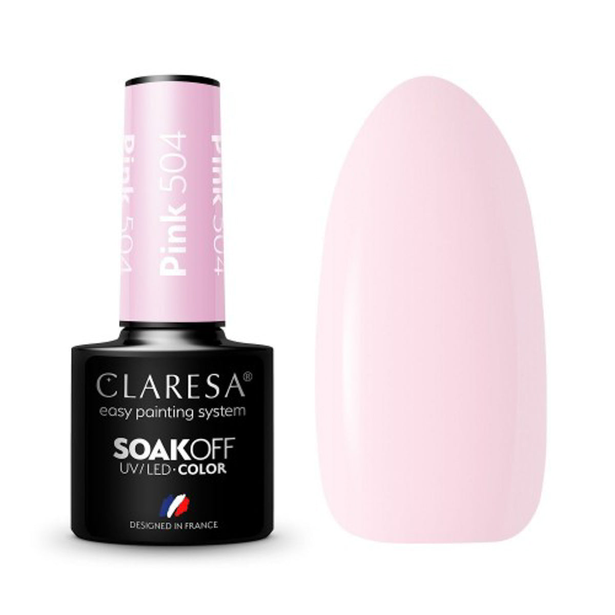 CLARESA PINK 504 hibrid körömlakk -5g