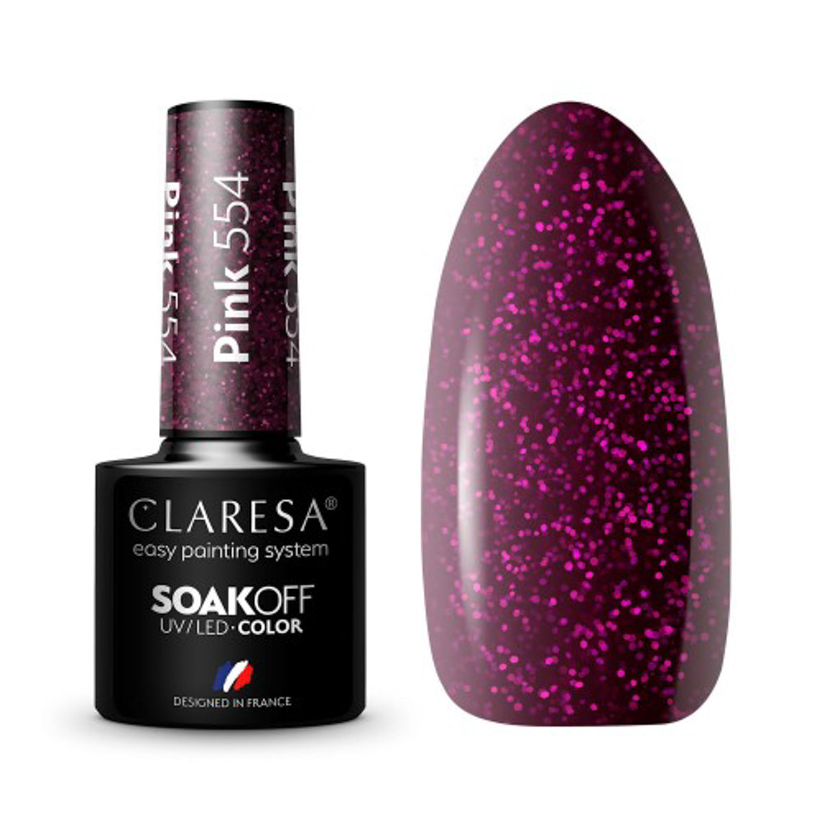 CLARESA PINK 554 hibrid körömlakk -5g
