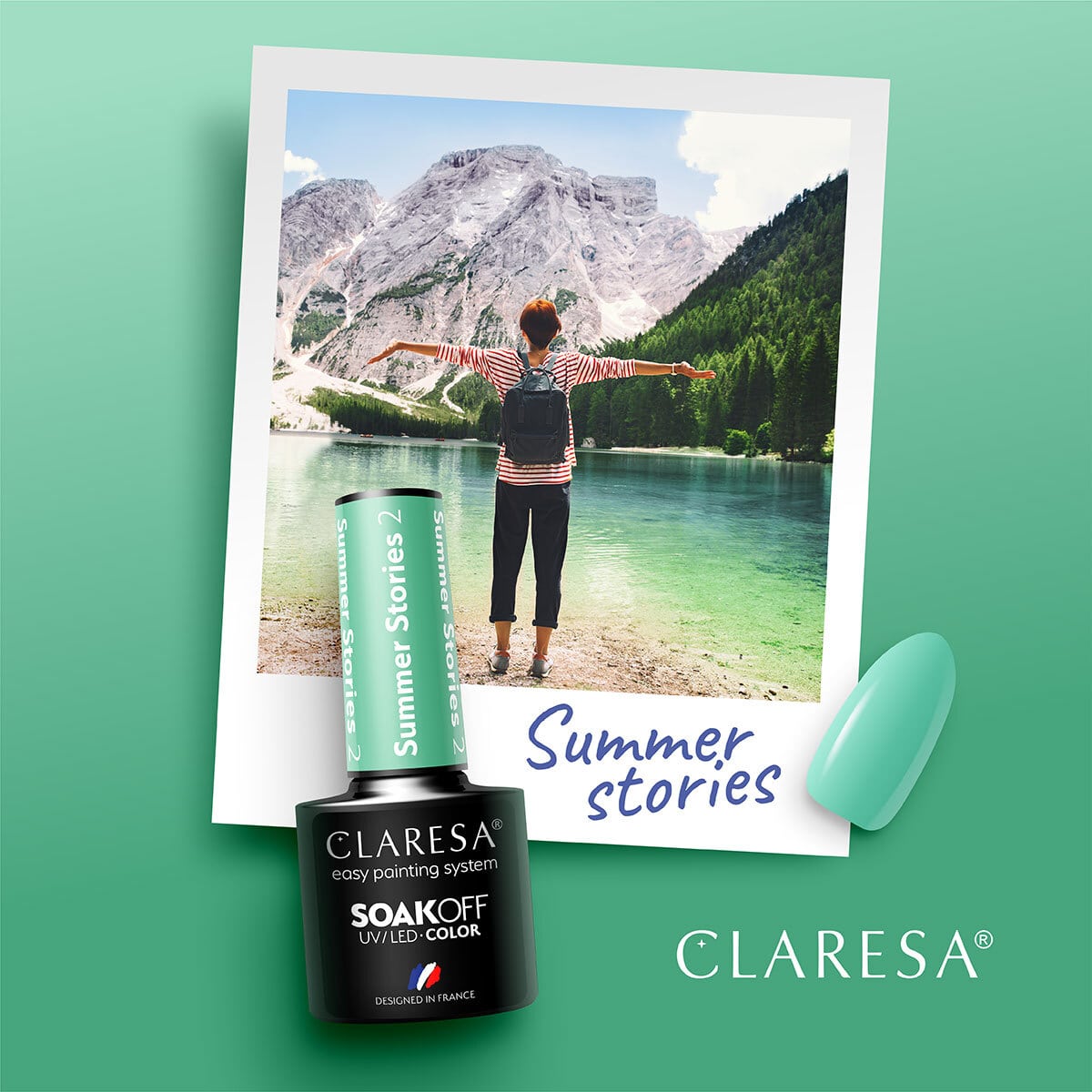 CLARESA SUMMER STORIES 2 hibrid körömlakk -5g