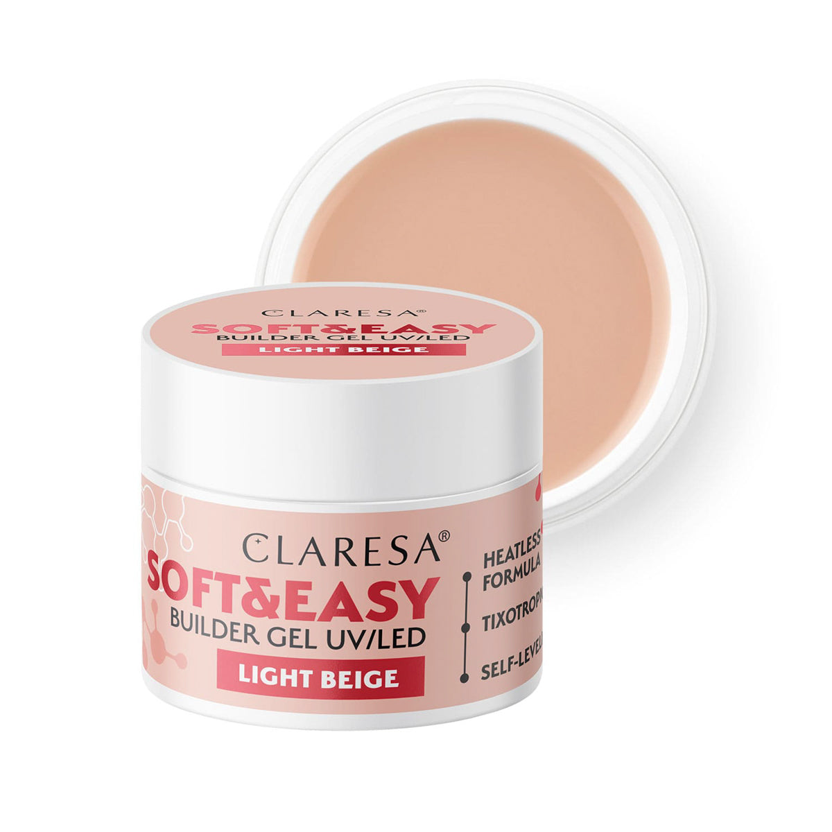 Claresa Soft&Easy világos bézs építőgél 45g